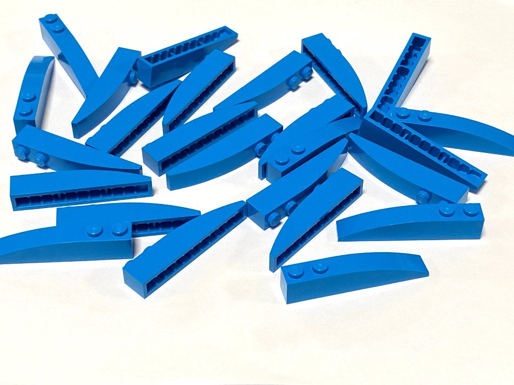 Partij 25x 6x1 gebogen Lego dakpannen in diverse kleuren, Overige thema's, Lego, Nieuw, Ophalen of Verzenden