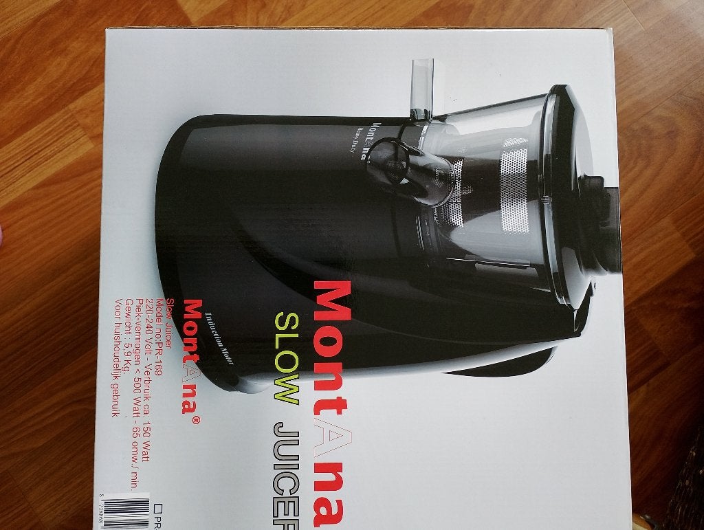 Montana Slowjuicer - Voor gezonde sappen, Ophalen of Verzenden, Nieuw, Elektrisch, Slowjuicer