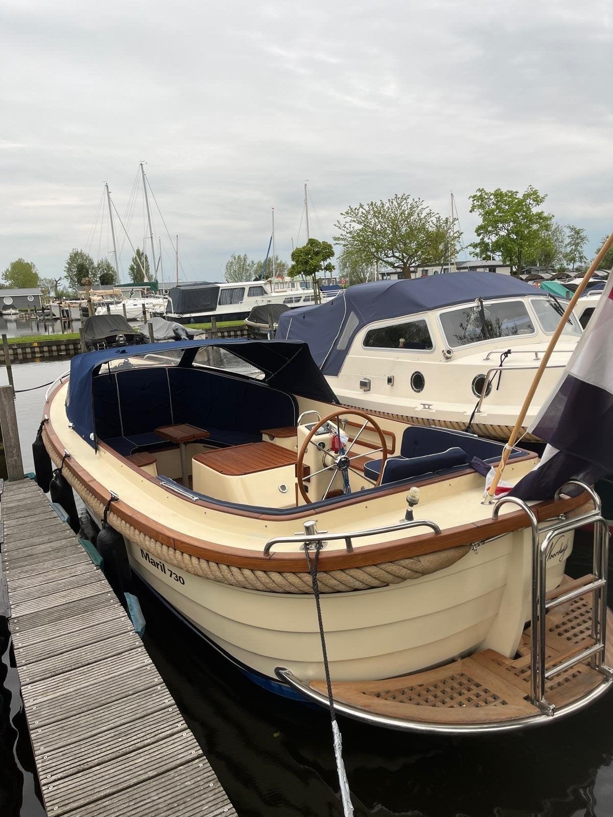 Zeer nette Maril 730 sloep Yanmar diesel 54 pk  veel opties, Ophalen, Overige merken, Binnenboordmotor, Diesel