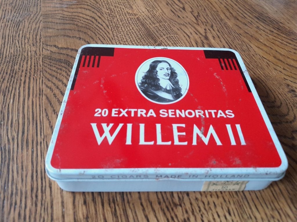 sigarenblik 20 extra senoritas Willem II B.V. Valkenswaard, Ophalen of Verzenden, Gebruikt, Overige, Overige merken