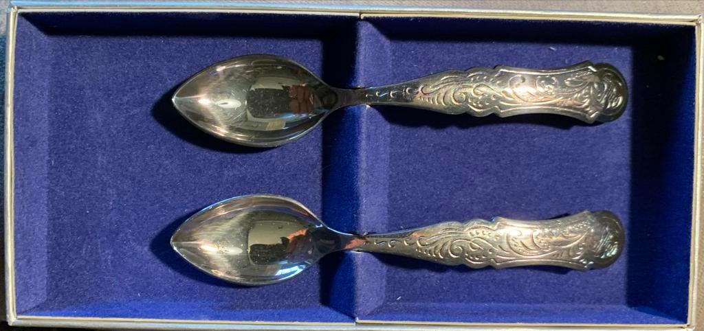 Zilverstad Biedermeier lepeltjes, Ophalen of Verzenden