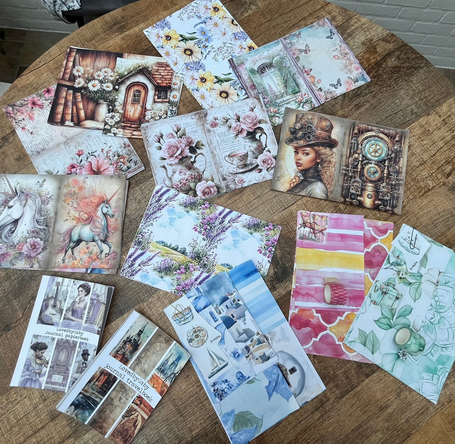 Groot lovedbygaby journal pakket journal paper washi tape, Ophalen of Verzenden, Zo goed als nieuw, Album of Boek