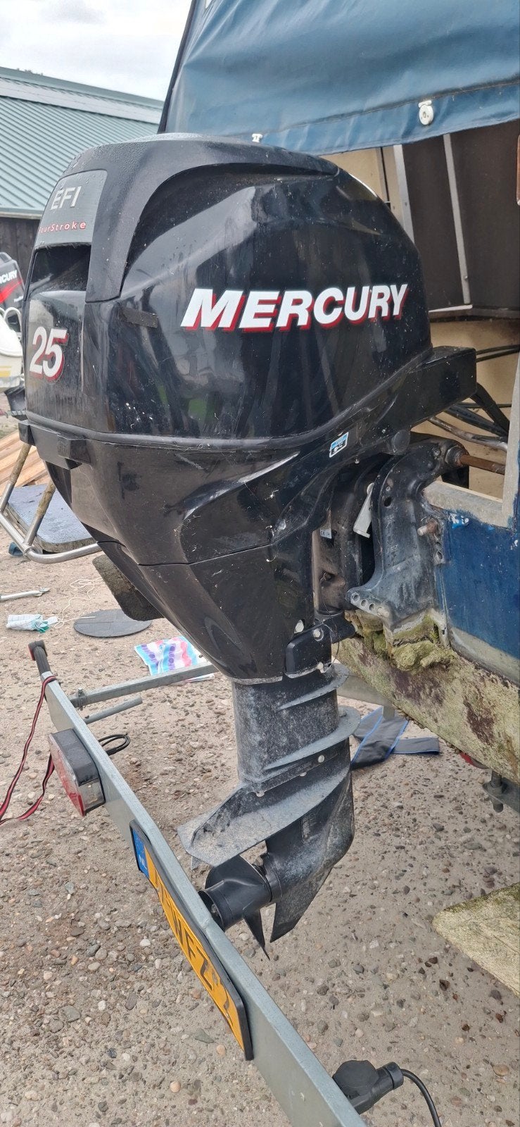 Mercury 25 pk 4 takt injectie EFI Powerrin el start bj 2010, Watersport en Boten, 10 tot 30 pk, Met afstandsbediening, Ophalen of Verzenden