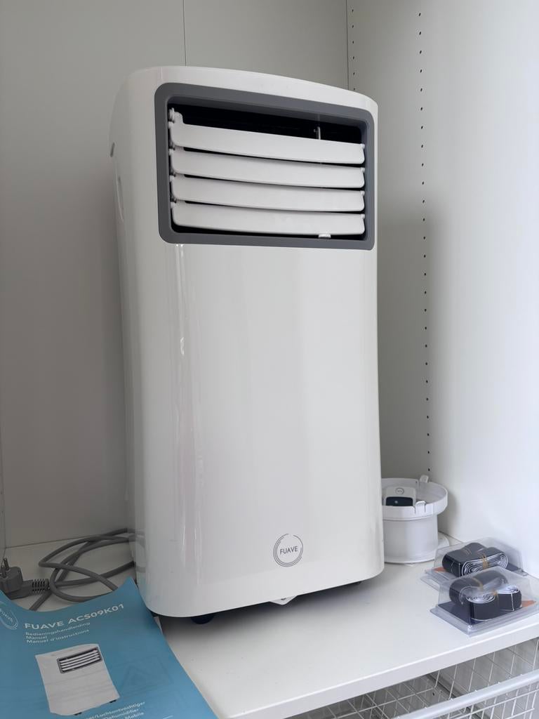Mobiele airco merk Fuave voor ruimte 17 - 26 m2, Ophalen, Minder dan 60 m³, 3 snelheden of meer, Zo goed als nieuw