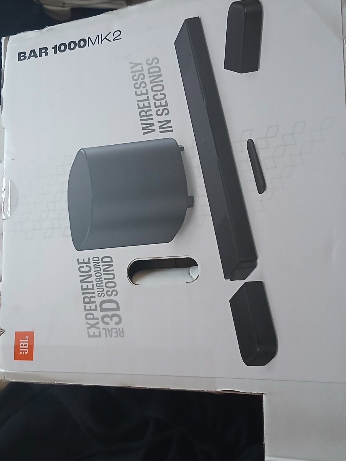 Gloednieuw JBL Bar 1000 MK2 Soundbar met draadloze subwoofer, Audio, Tv en Foto, Soundbars, Ophalen, Bluetooth, Nieuw