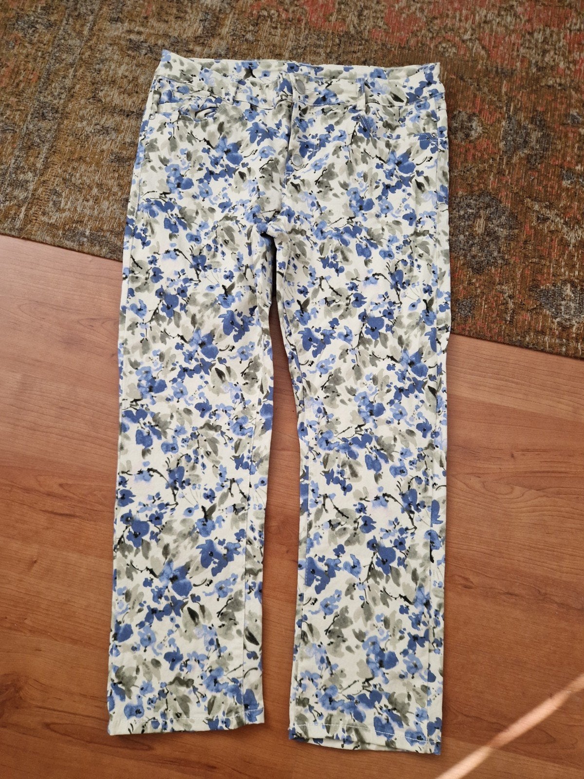 Everme bloemenprint broek maat 40, Maat 38/40 (M), Blauw, Ophalen of Verzenden, Zo goed als nieuw