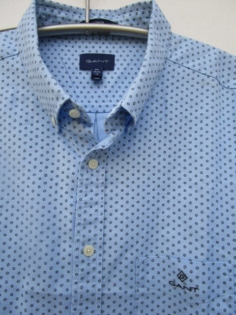 Stevig en zeer ruim Gant overhemd maat 2XL, Ophalen, Blauw, GANT, Zo goed als nieuw
