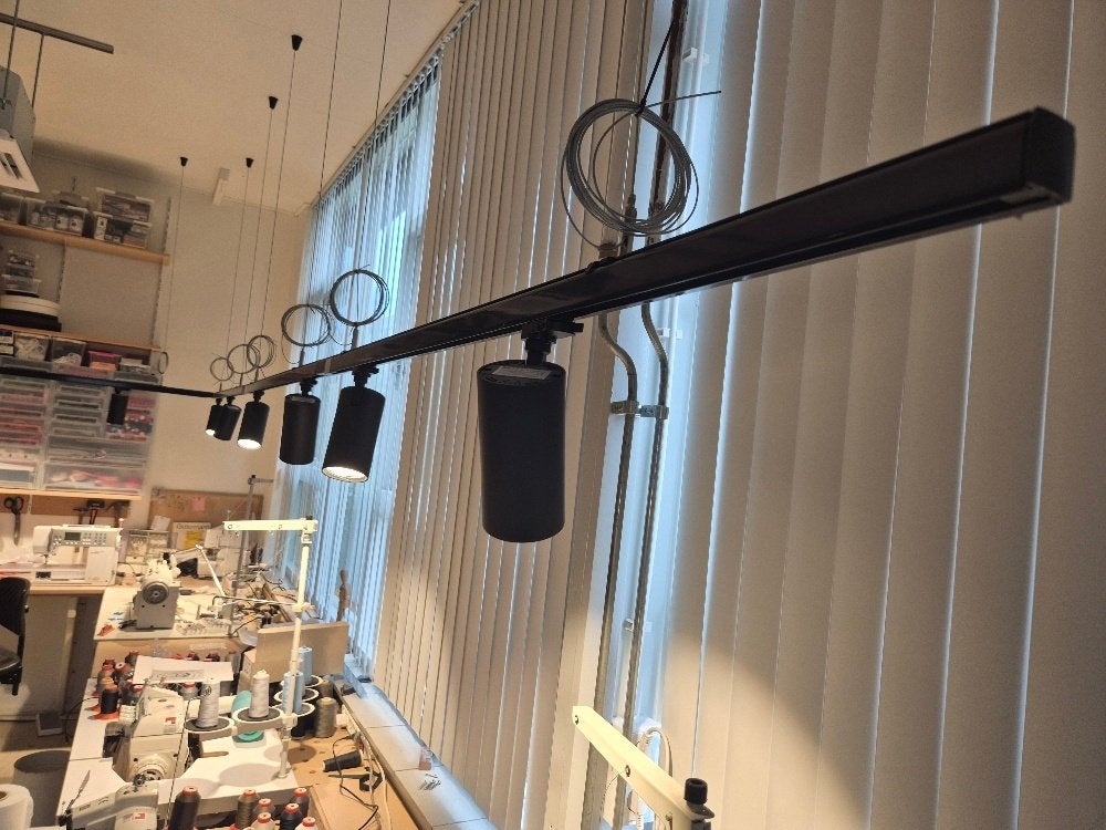 Led spots met rails, Huis en Inrichting, Lampen | Spots, Ophalen, Verstelbaar, Gebruikt, Overige merken