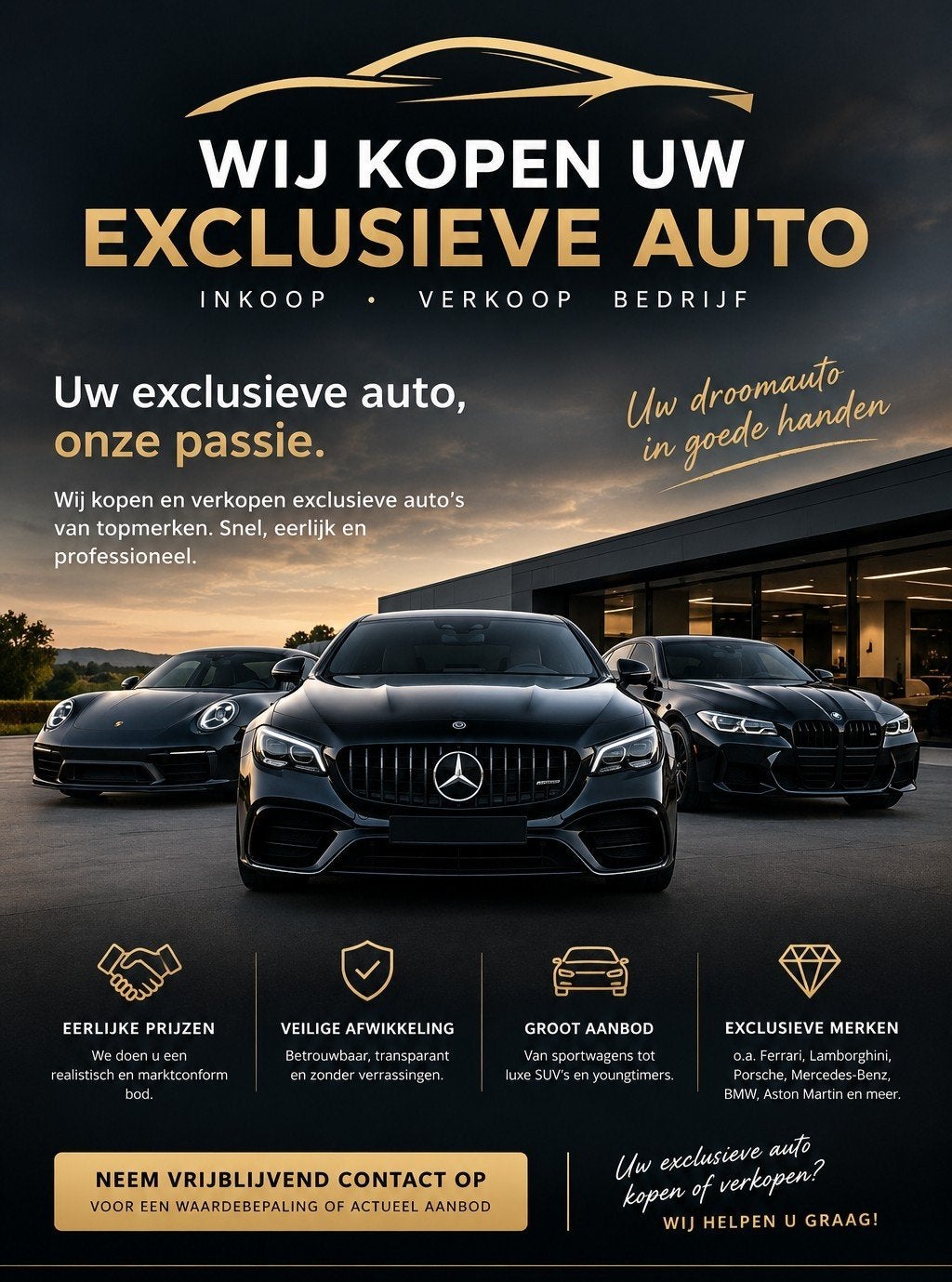 *** WIJ KOPEN UW EXCLUSIEVE AUTO VANDAAG DIRECT CASH ***, Ophalen of Verzenden