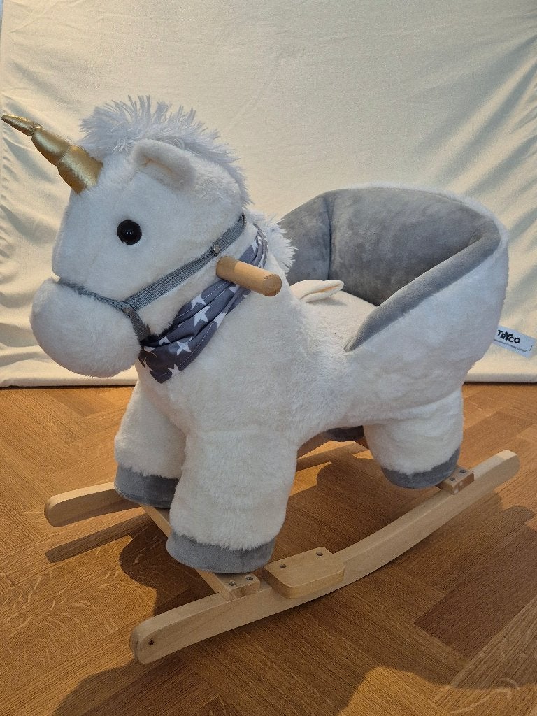 Tryco Hobbeldier Unicorn Una – met geluid & zitje!, Ophalen, Zo goed als nieuw