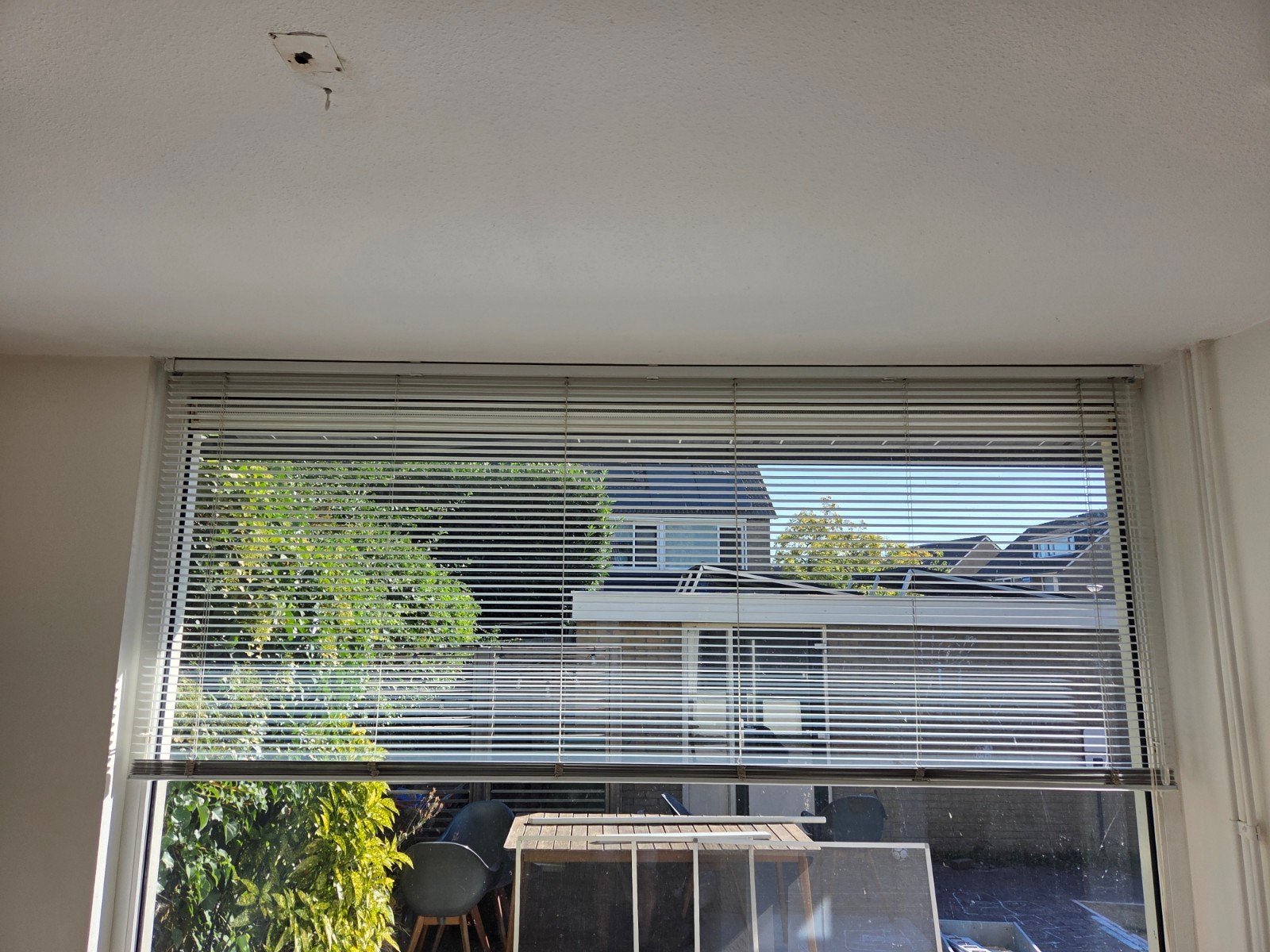 Witte jaloezieën - 262 cm breed T.E.A.B., Ophalen, Jaloezie, Gebruikt, Wit