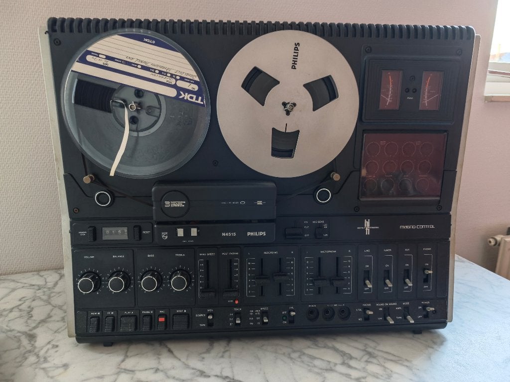 Philips N 4515 bandrecorder, Ophalen of Verzenden, Bandrecorder, Met banden