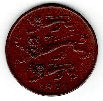 26-1791 Estland 5 sent 1931, Ophalen of Verzenden, Overige landen, Losse munt