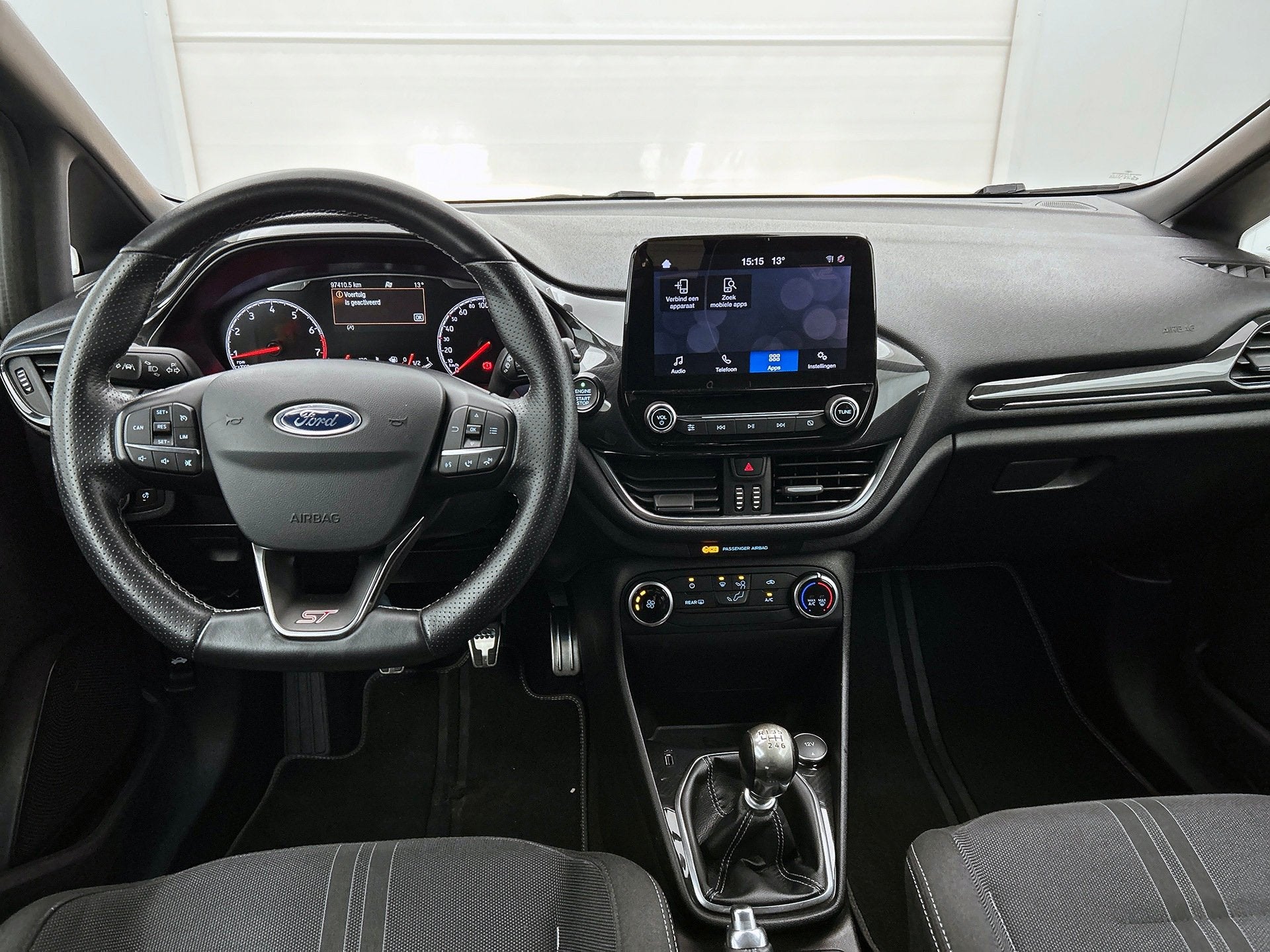 Ford FIESTA 1.5 EcoBoost ST-3(Goed OnderH, Navi, Carplay/ An, Voorwielaandrijving, Gebruikt, Blauw, Leder en Stof