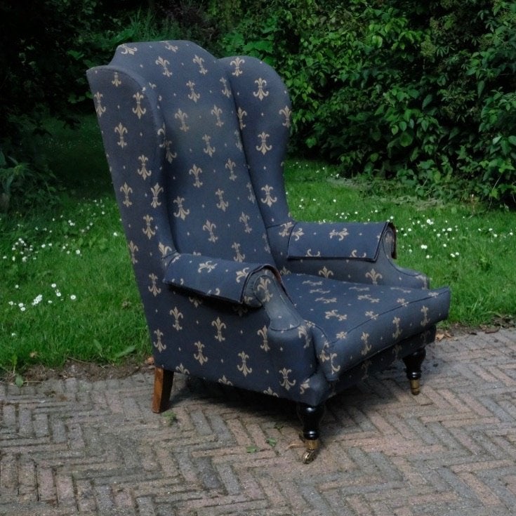 Leuke Landelijke oorfauteuil, Ophalen, 75 tot 100 cm, 75 tot 100 cm, Stof