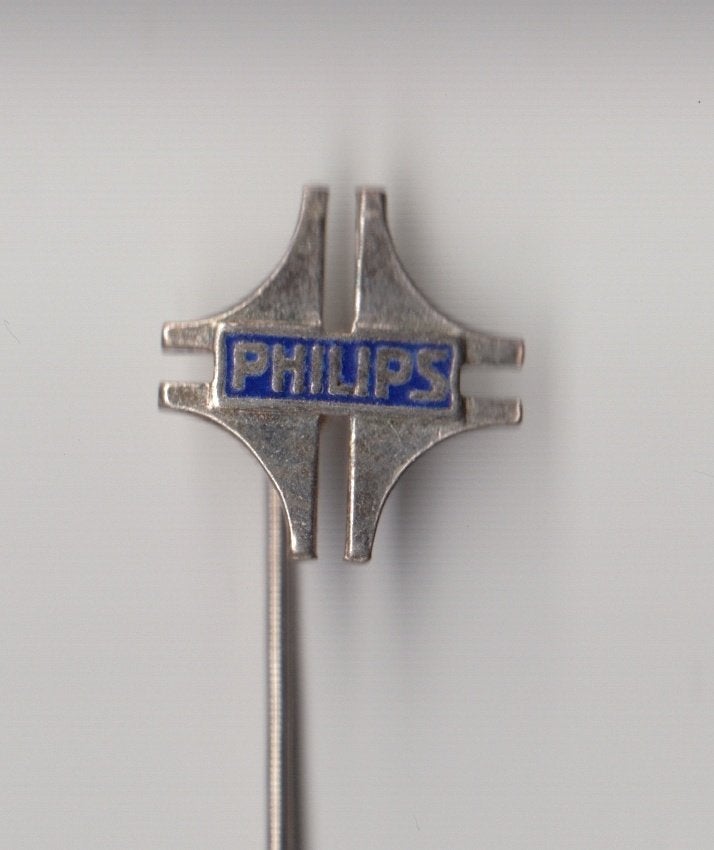 Philips Radio TV emaille logo speldje, Gebruikt, Niet vindbaar, Niet vindbaar, Speldje of Pin