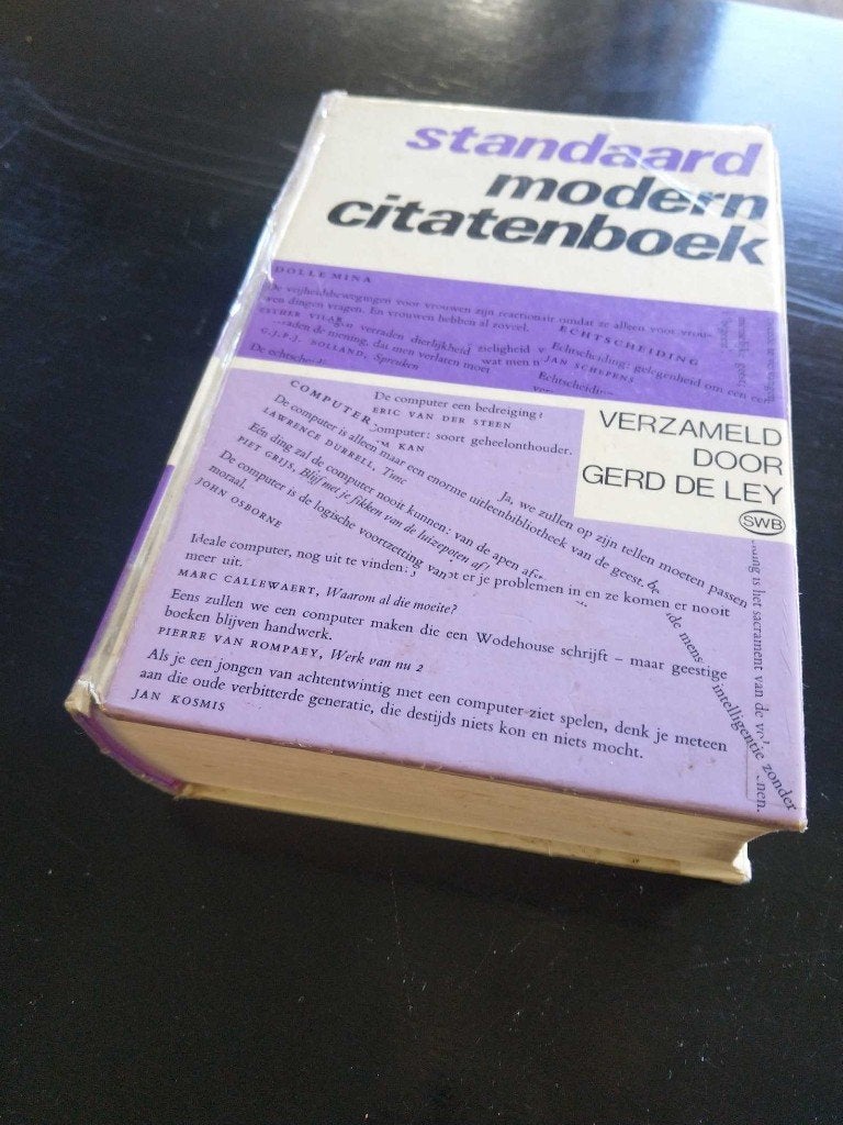 Standaard modern citatenboek - Gerard de Ley (1981), Gelezen, Gerard van de Ley, Ophalen of Verzenden, Overige uitgevers