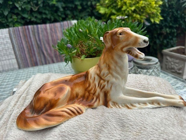 mooi barzoi wolfshond beeld Dux, Ophalen of Verzenden, Overige materialen