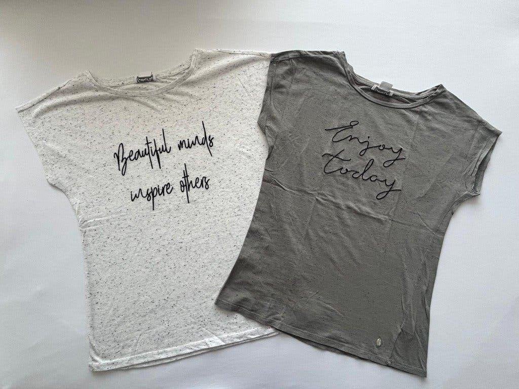 2 T-shirtjes –Cotton Club - Maat: L mooie neutrale kleurtjes, Maat 38/40 (M), Overige kleuren, Ophalen of Verzenden, Zo goed als nieuw