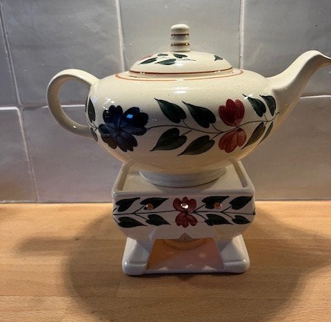 Boerenbont Theelicht en Pot, Ophalen of Verzenden, Zo goed als nieuw, Aardewerk, Overige typen