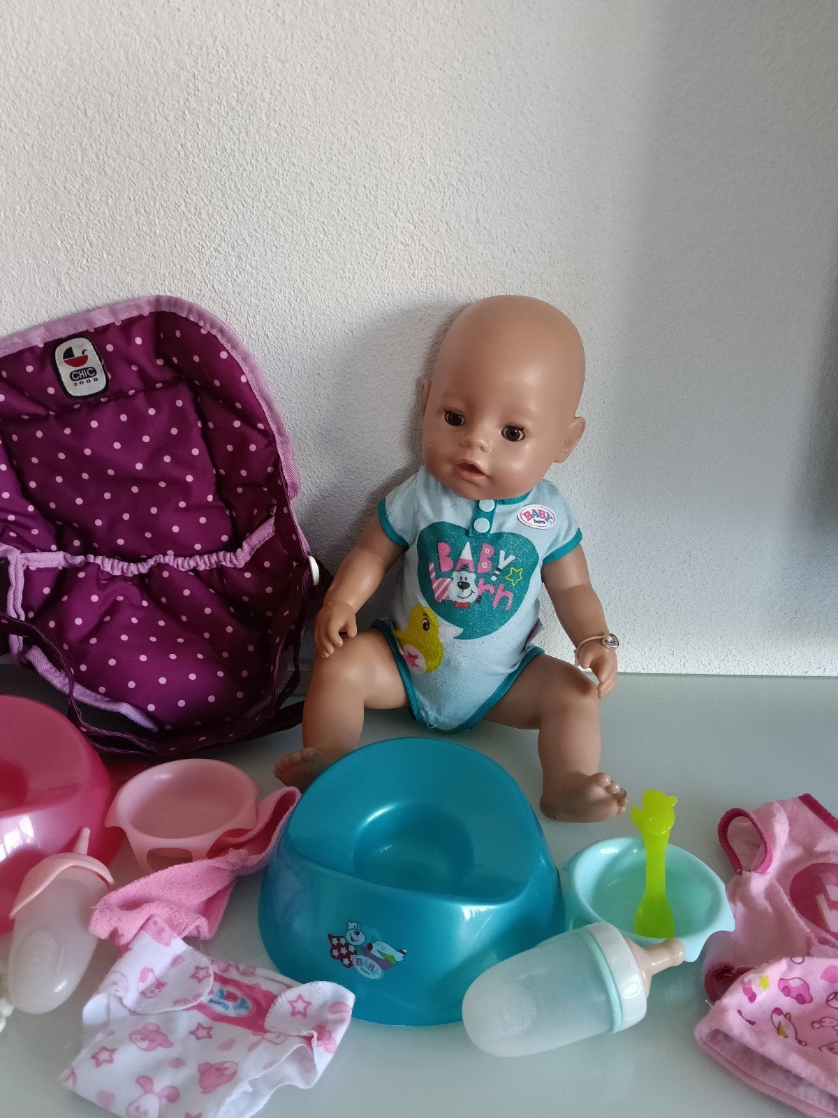 Baby Born jongetje met accessoires en kleding, Ophalen, Gebruikt, Babypop