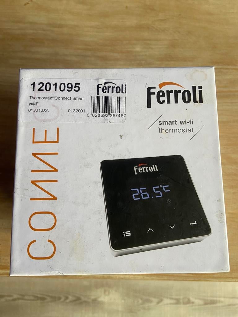 Ferroli klokthermostaat met wi-fi, Doe-het-zelf en Verbouw, Verwarming en Radiatoren, Ophalen of Verzenden, Nieuw, Minder dan 60 cm