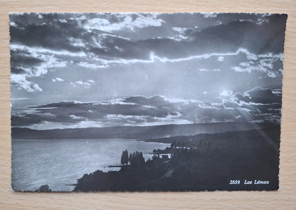 ansichtkaart Lac Leman (Meer van Geneve) Zwitserland - 1960, Verzenden, 1960 tot 1980, Ongelopen, Overig Europa