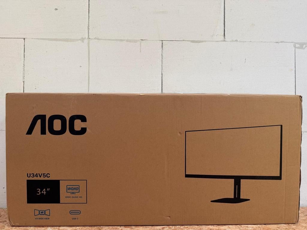 AOC U34V5C - 34 inch Ultrawide QHD Monitor USB-C 65W