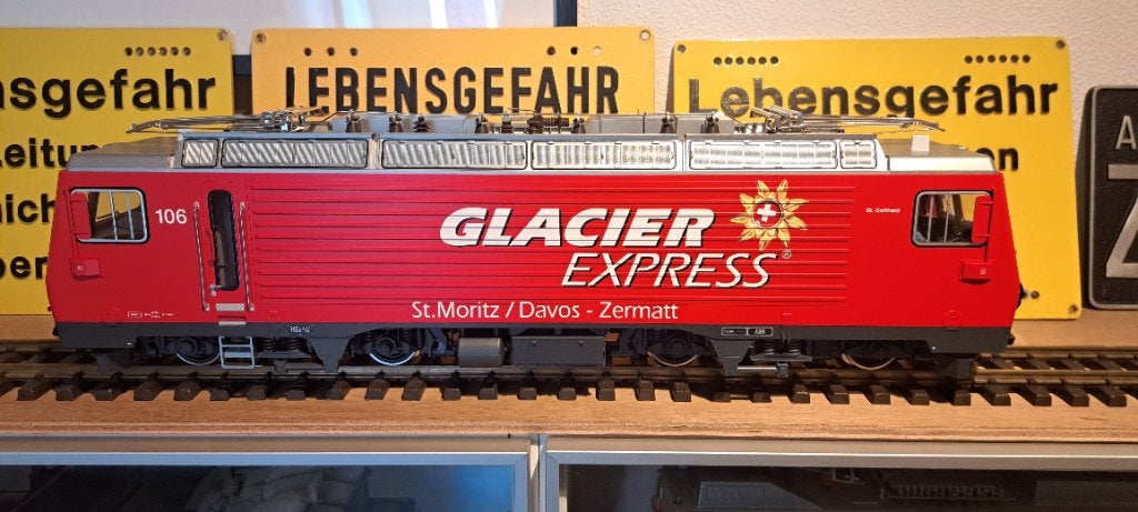 LGB Hge 4/4 II 23101 Glacier Express. Nieuw, Wisselstroom, Locomotief, Nieuw, Ophalen of Verzenden