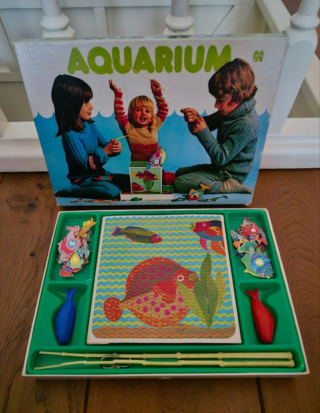Aquarium- Visspel-Vintage 1978- netjes- compleet-Verzend ook, Een of twee spelers, Ophalen, Gebruikt
