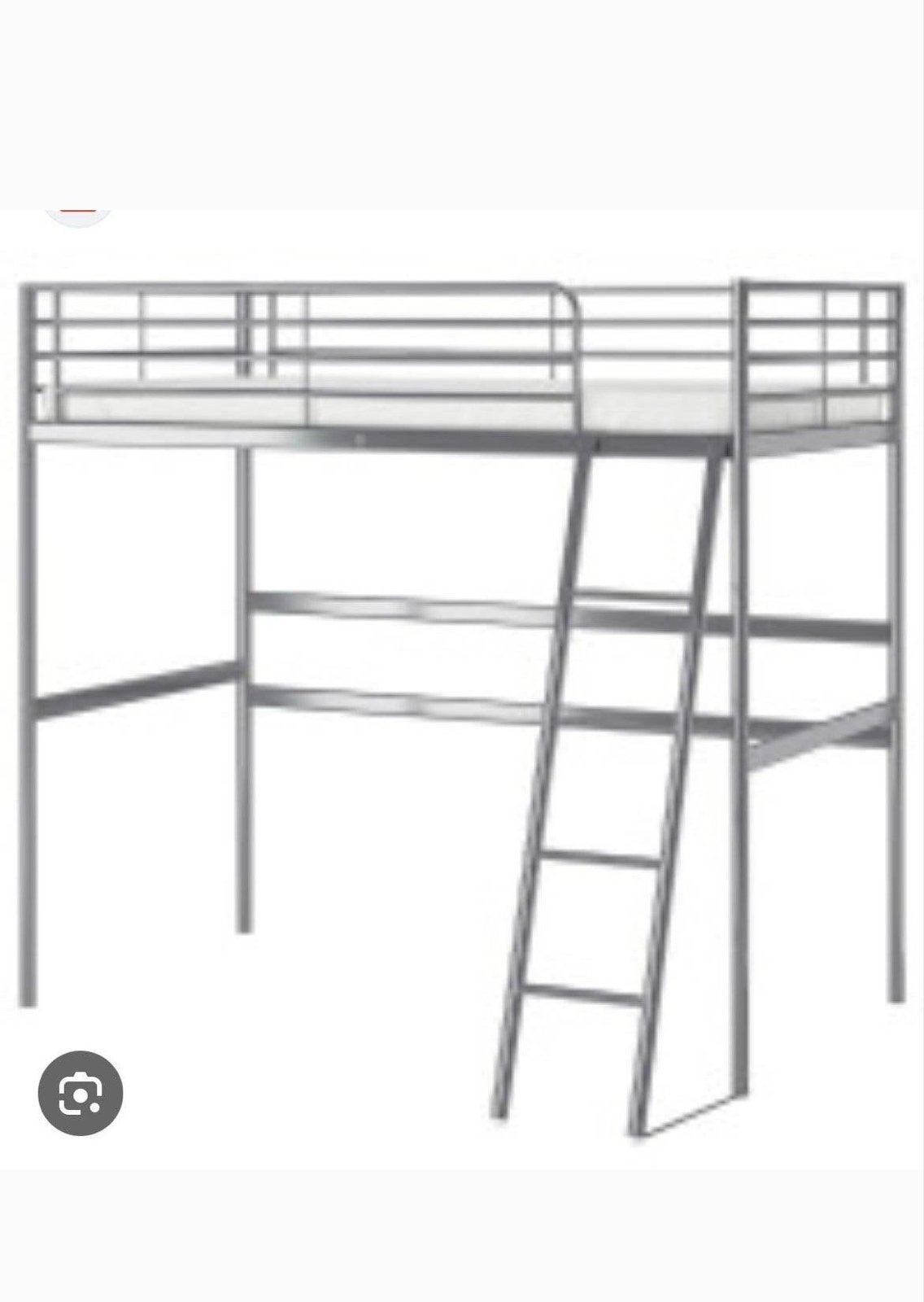 Ikea Hoogslaper Zilverkleurig Metaal, Ophalen, Gebruikt, Eenpersoons, 200 cm