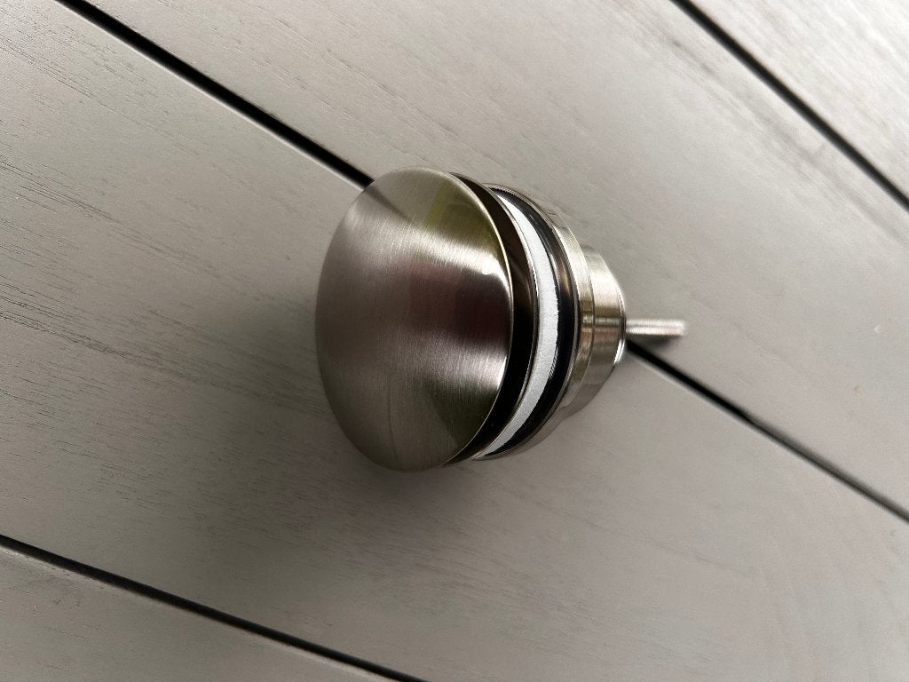 rvs-look click waste afvoerplug . wastafelplug /sifon plug, Doe-het-zelf en Verbouw, Ophalen of Verzenden, Nieuw, Rvs, Wastafel