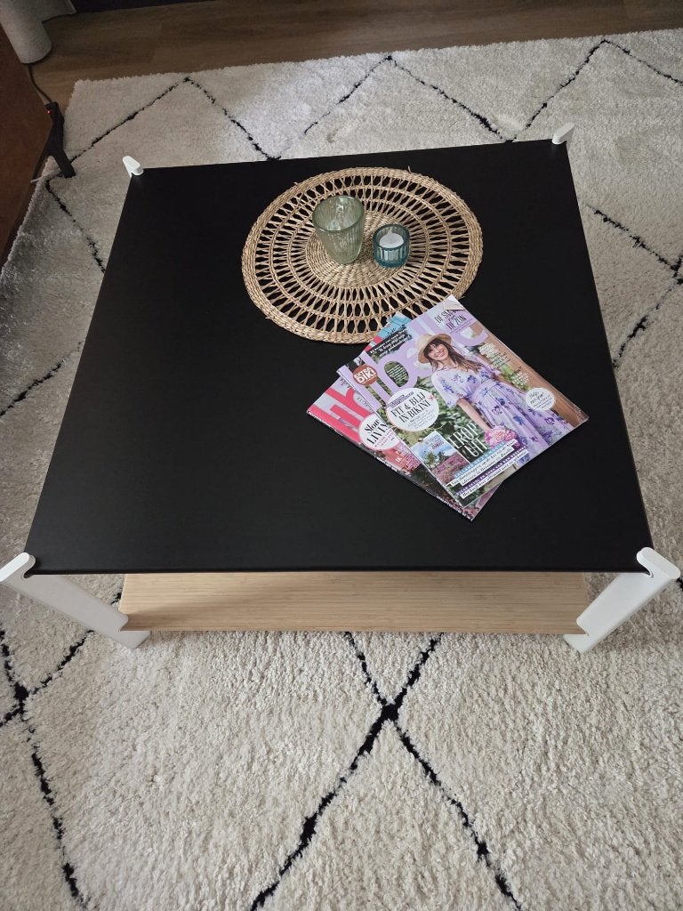 Salontafel tweekleurig uniek van Ikea, Ophalen, Vierkant, 50 tot 100 cm, Zo goed als nieuw