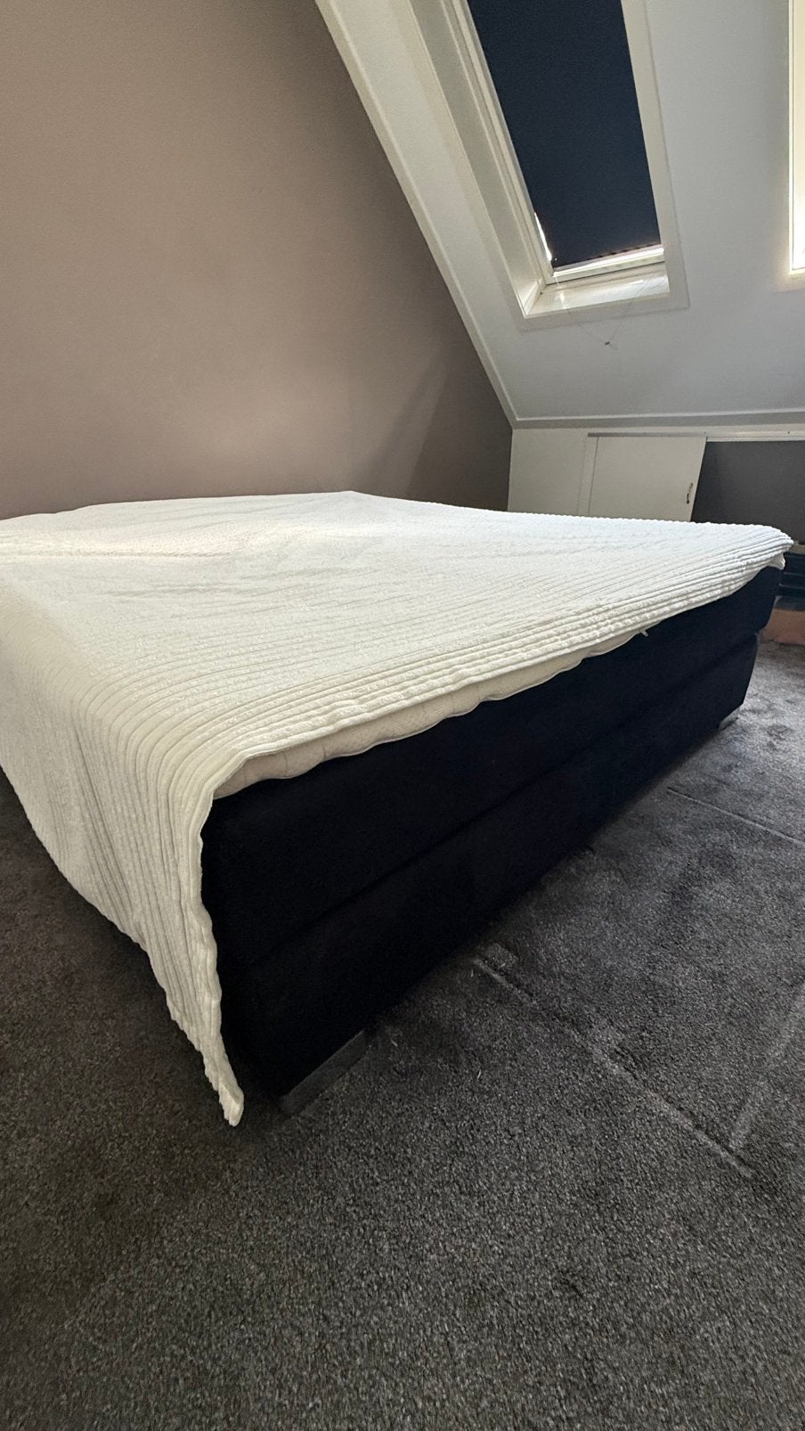 GRATIS tweepersoons boxspring, Ophalen, Zo goed als nieuw, Tweepersoons, 180 cm