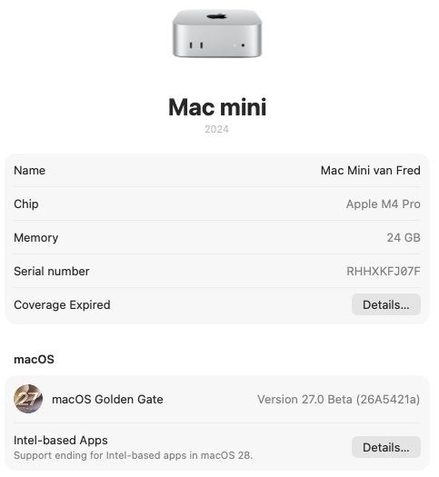 Apple Mac mini M4 Pro 24/512, Ophalen, SSD, 512 GB, Zo goed als nieuw