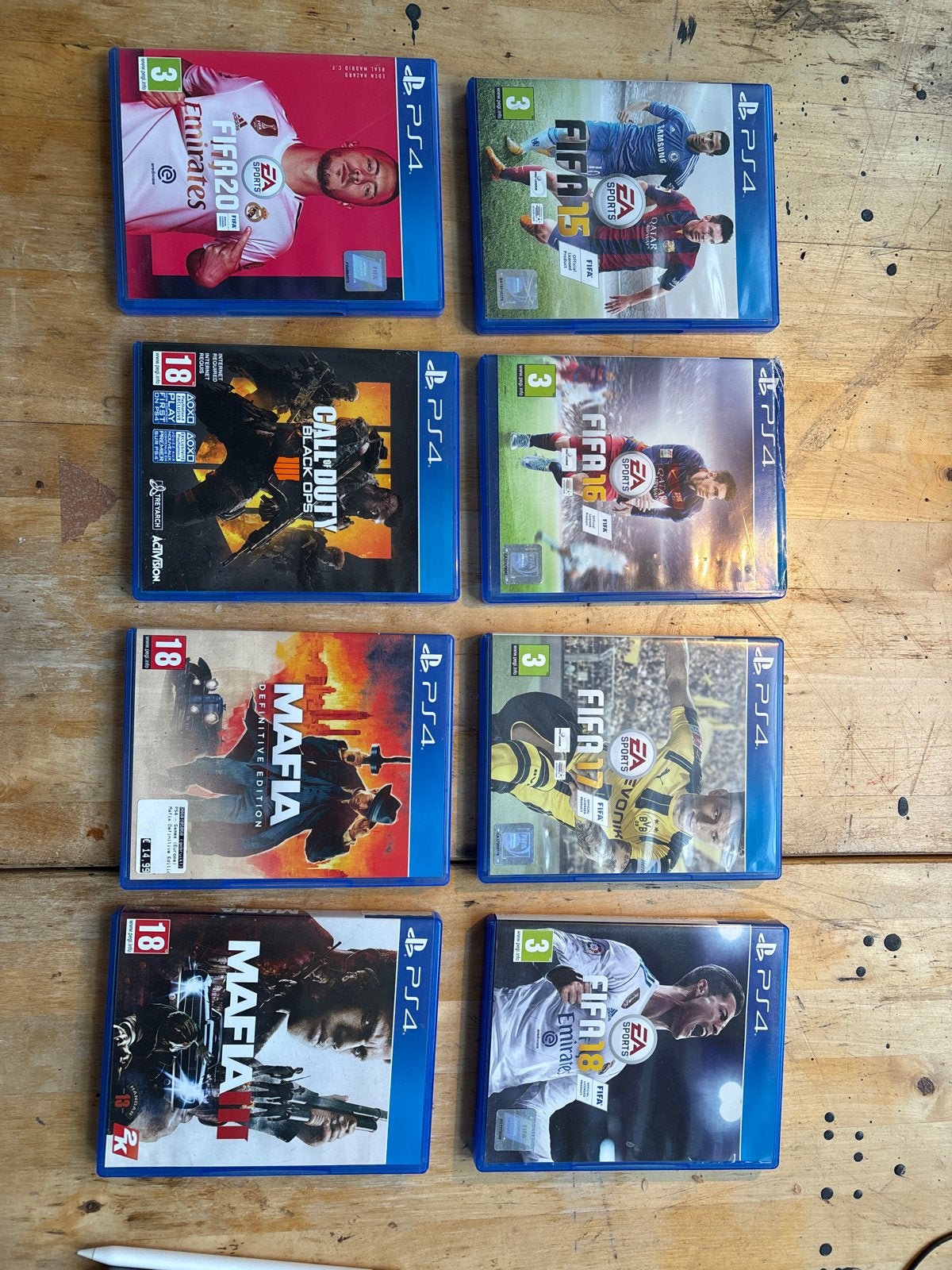 PS4 Spellen Bundel: FIFA, Call of Duty & Mafia Collectie, Spelcomputers en Games, Games | Sony PlayStation 4, Gebruikt, Vanaf 18 jaar