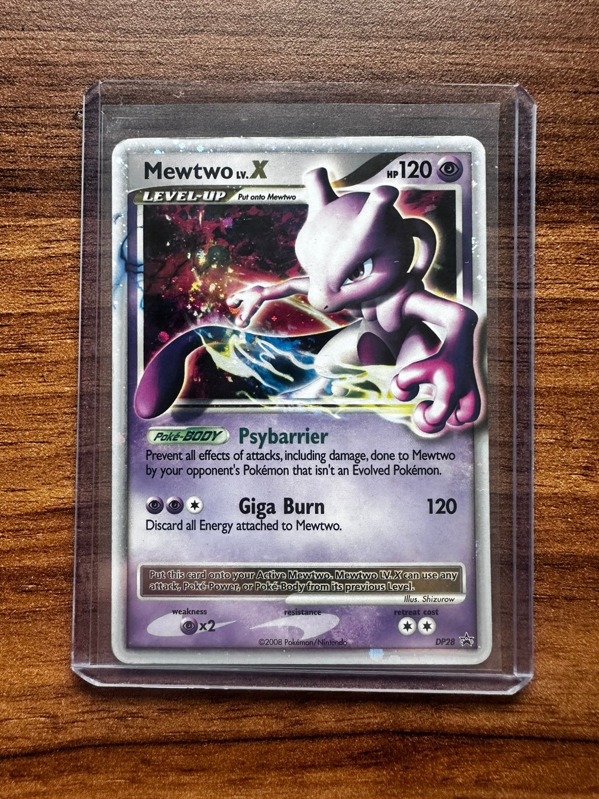 Mewtwo LV. X Pokémon kaart, Ophalen of Verzenden, Zo goed als nieuw, Losse kaart