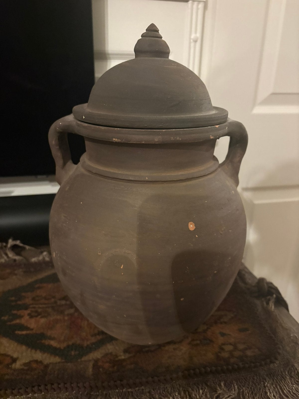 Aura Peeperkorn kruik pot met deksel, Ophalen of Verzenden, Zo goed als nieuw