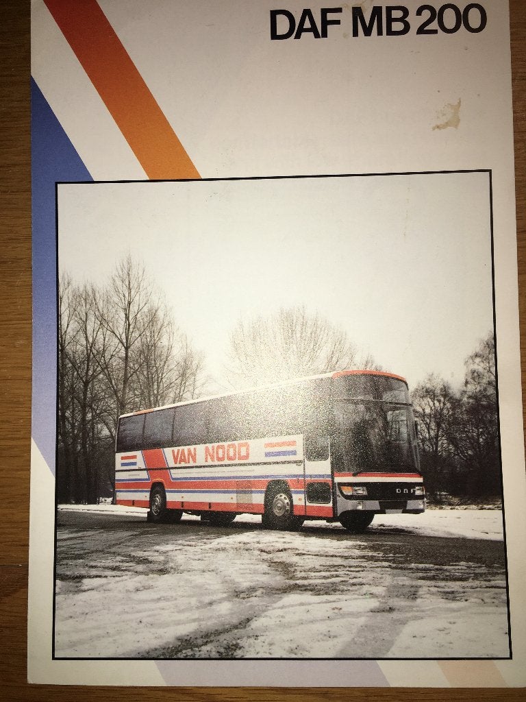 2x DAF Bus MB200 Berkhof Van Nood + Smit brochures folders, Ophalen of Verzenden, Zo goed als nieuw, Overige merken