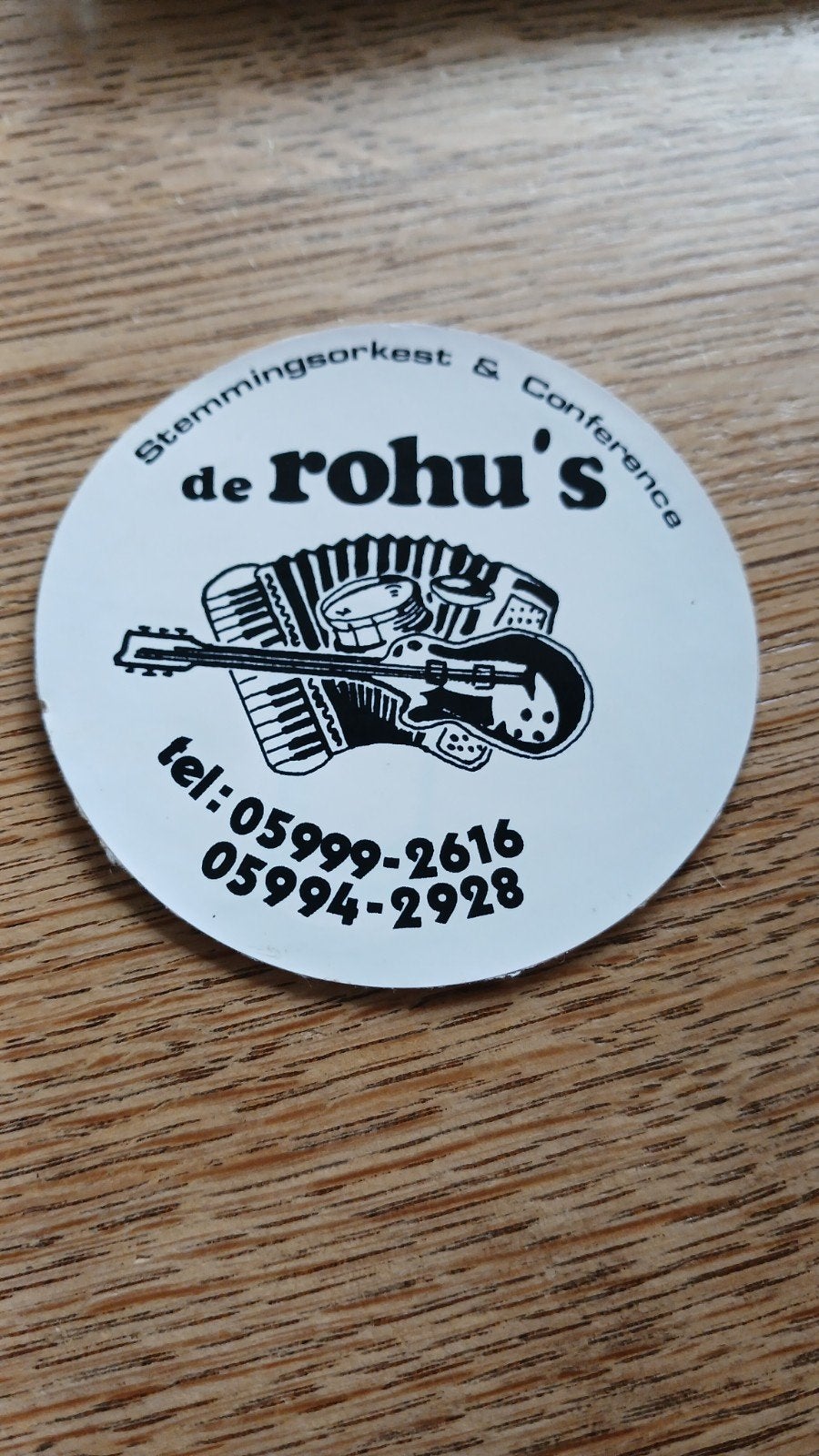 Sticker orkest en conference De Rohu's, Gasselternijveen, Ophalen of Verzenden, Gebruikt