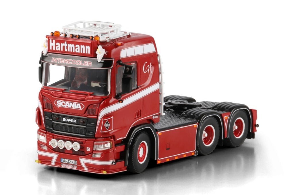 Hartmann; SCANIA R NORMAL CR20N 6X2 TAG AXLE, Hobby en Vrije tijd, Nieuw, Ophalen of Verzenden, Bus of Vrachtwagen, Wsi