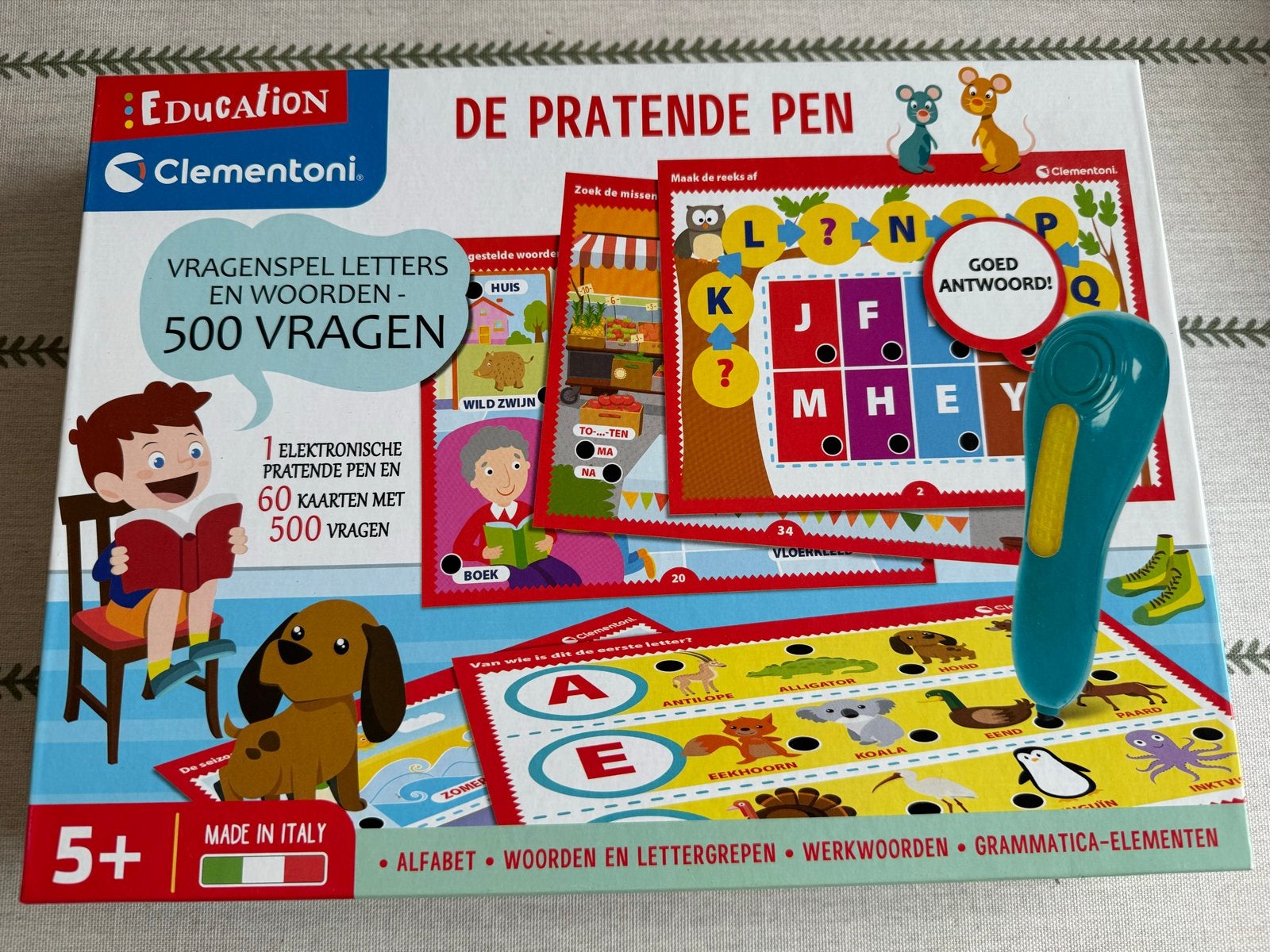 Clementoni De Pratende Pen - Vragenspel Letters en Woorden, Ophalen of Verzenden, Nieuw, Taal en Lezen, Met geluid