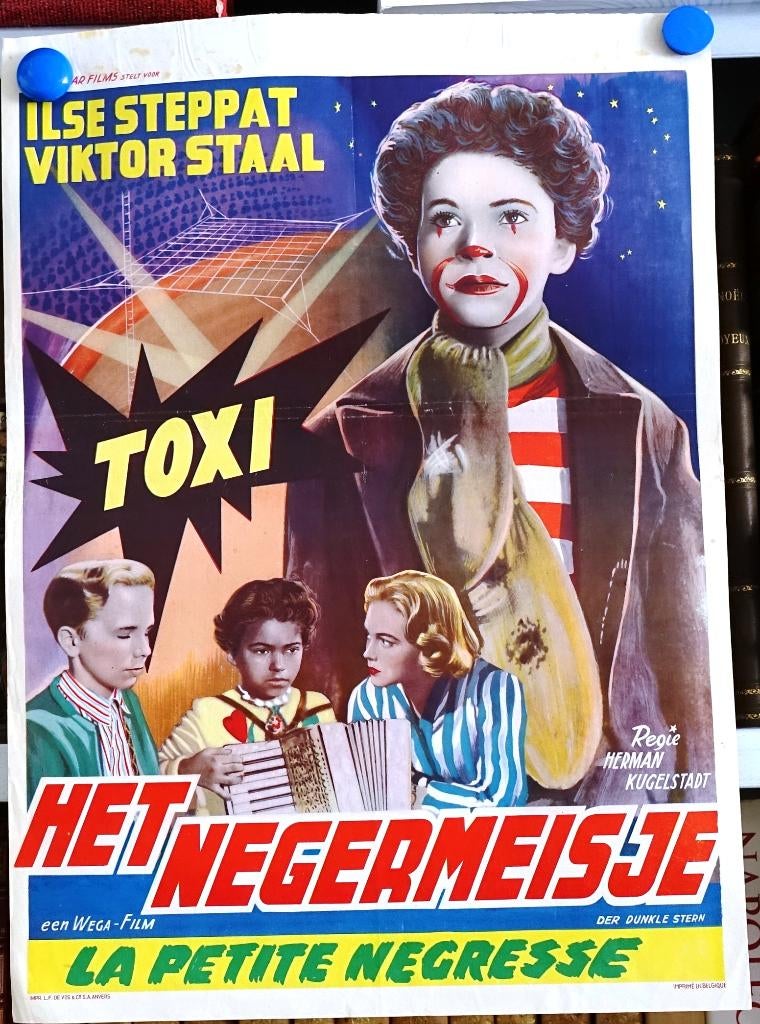 Filmposter La petite negresse / Het negermeisje - Toxi, Ophalen of Verzenden, Gebruikt, A1 t/m A3, Film en Tv
