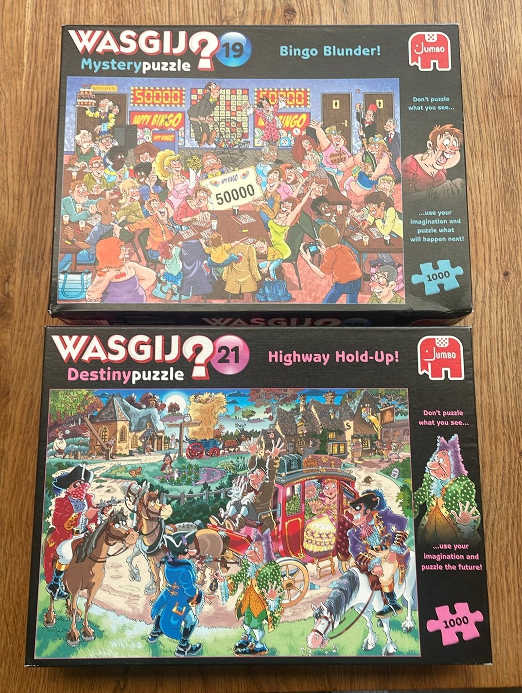 Wasgij puzzel 2 stuks €15,-, Ophalen of Verzenden, 500 t/m 1500 stukjes, Zo goed als nieuw