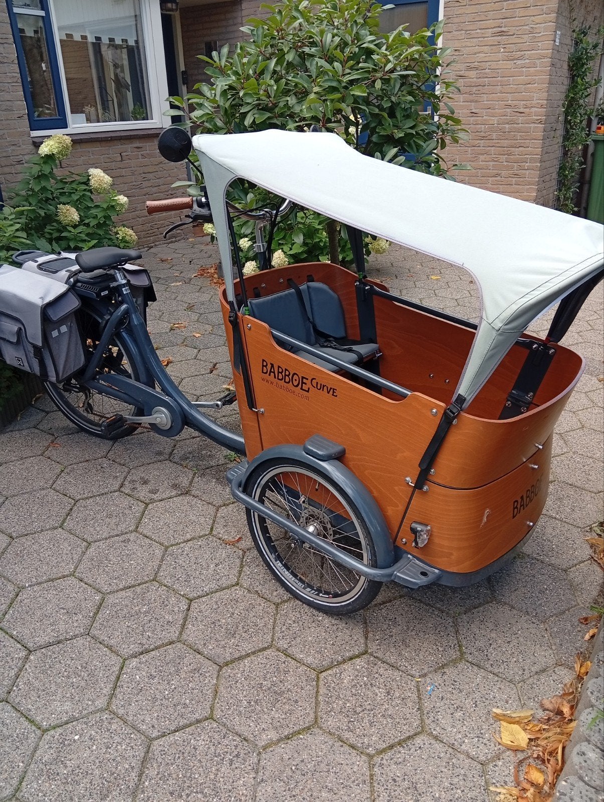 Babboe Curve bakfiets met defect - voor onderdelen/reparatie, Gebruikt, Huif, 2 kinderen, Schijfrem