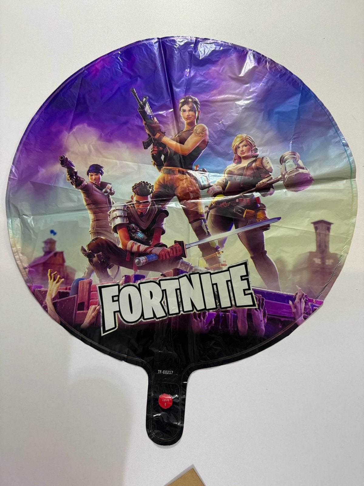Fortnite ronde folie ballon 45cm paars, Ophalen of Verzenden, Nieuw, Versiering, Verjaardag