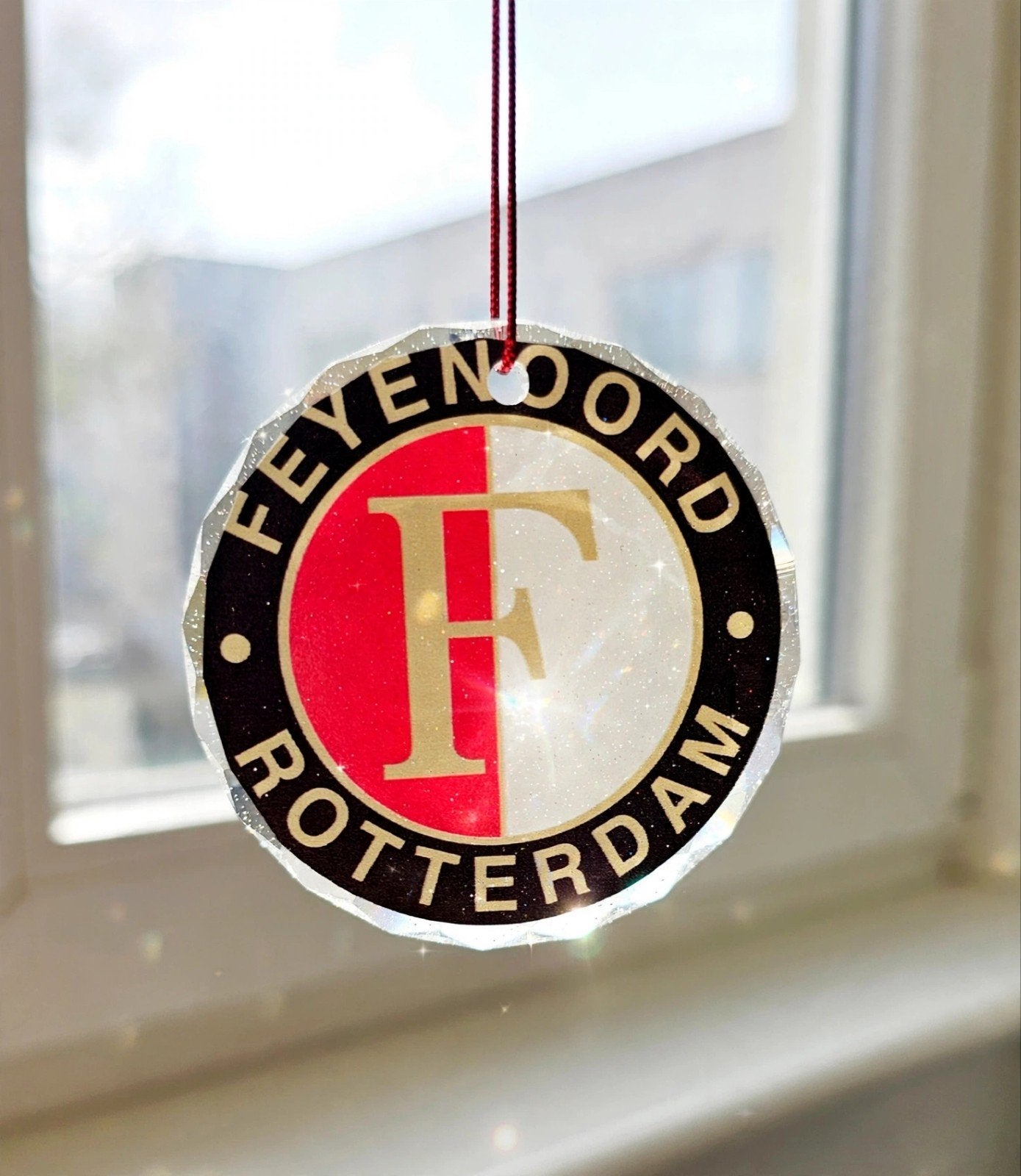 Glazen Feyenoord hanger, Ophalen of Verzenden