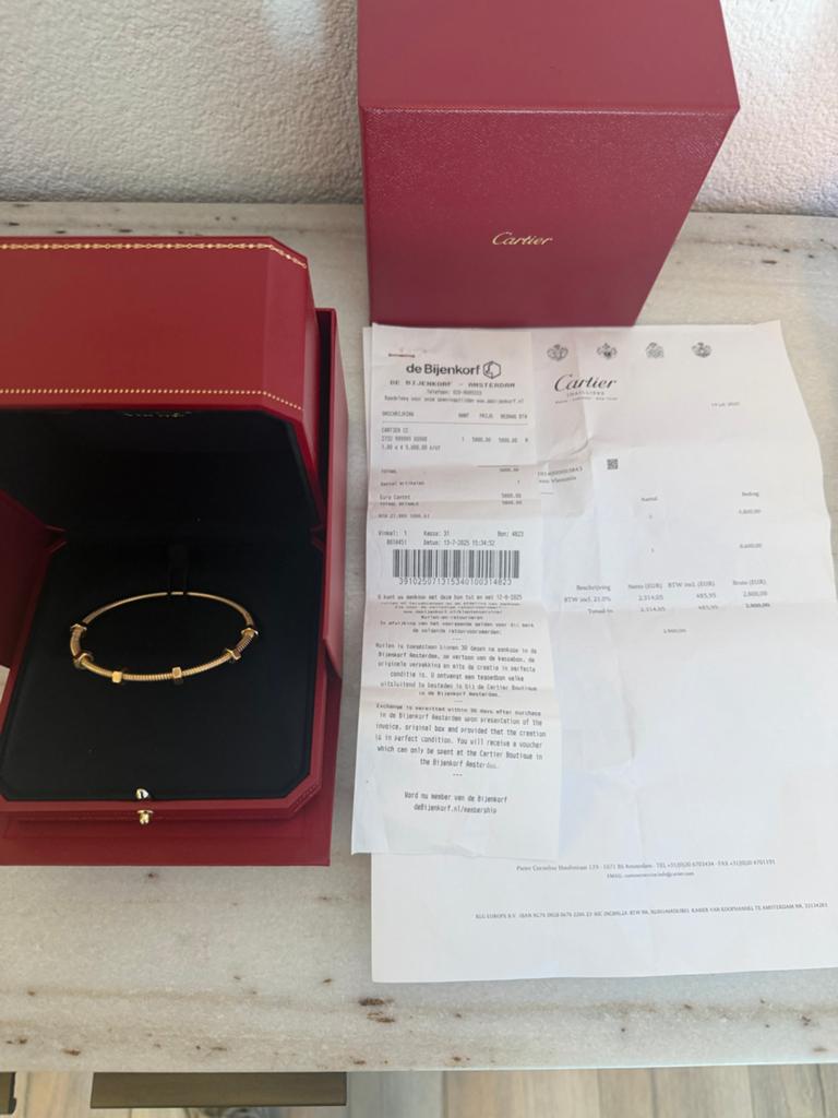 Cartier Ecrou de Cartier Armband 18K maat 18 Roségoud, Ophalen of Verzenden, Zo goed als nieuw, Overige kleuren, Goud