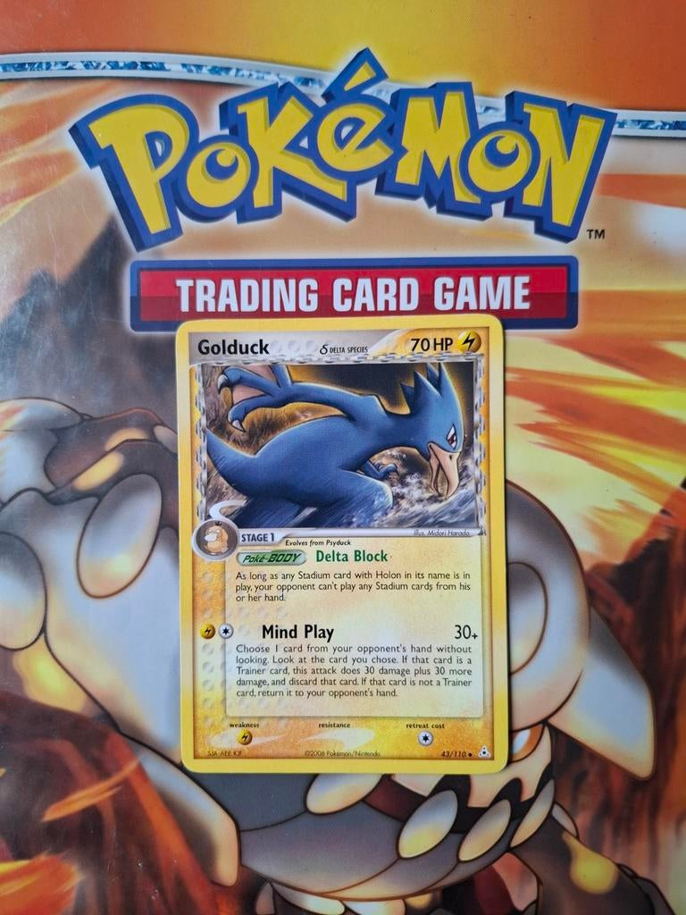 Golduck 43/110 Delta Species Ex Holon Phantoms pokemon kaart, Ophalen of Verzenden, Gebruikt, Losse kaart
