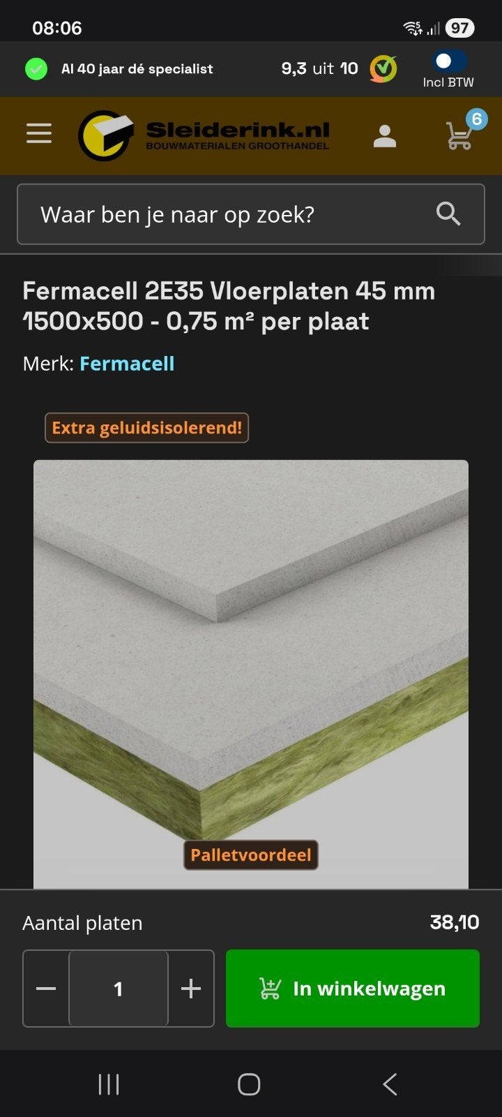 fermacell Vloerplaten estrich, Overige materialen, 100 tot 150 cm, Overige typen, Nieuw